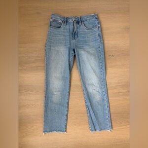 Madewell Light Wash Straight Leg Jeans